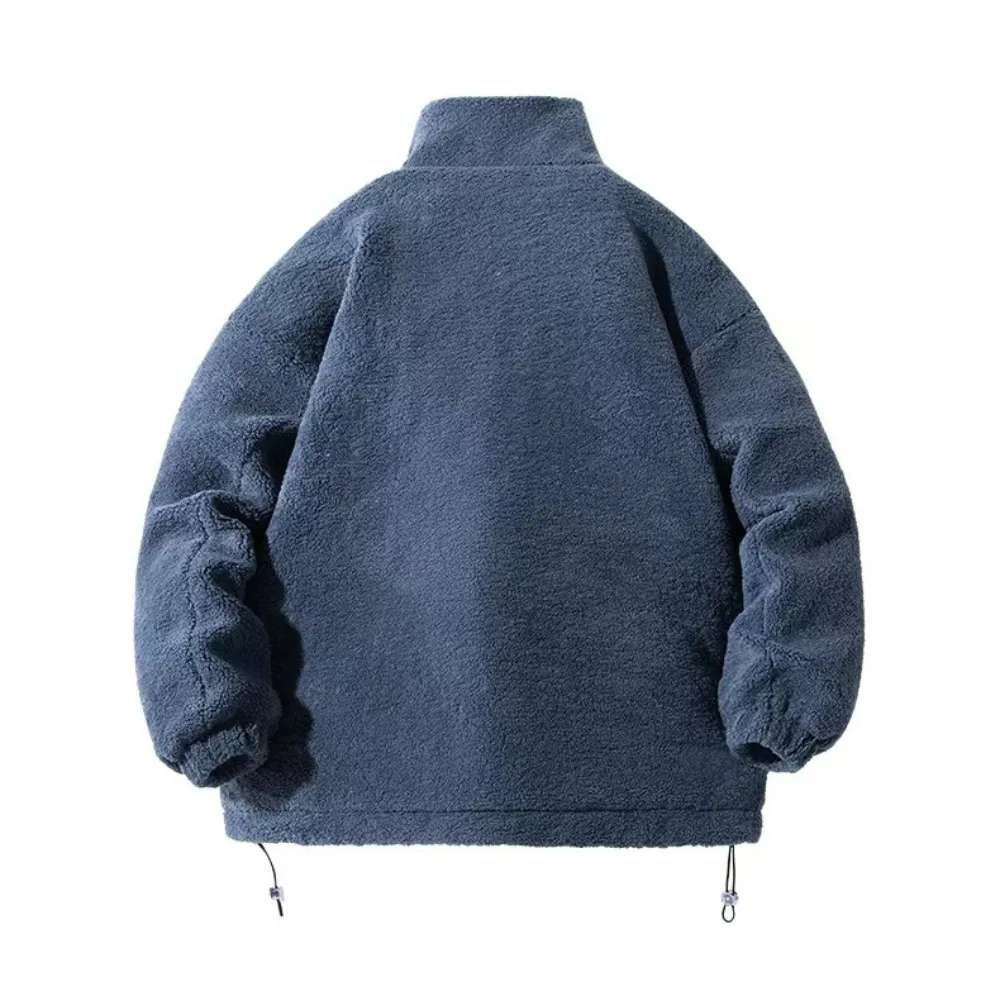 OOC' Casual Lettering Print Sherpa Coat