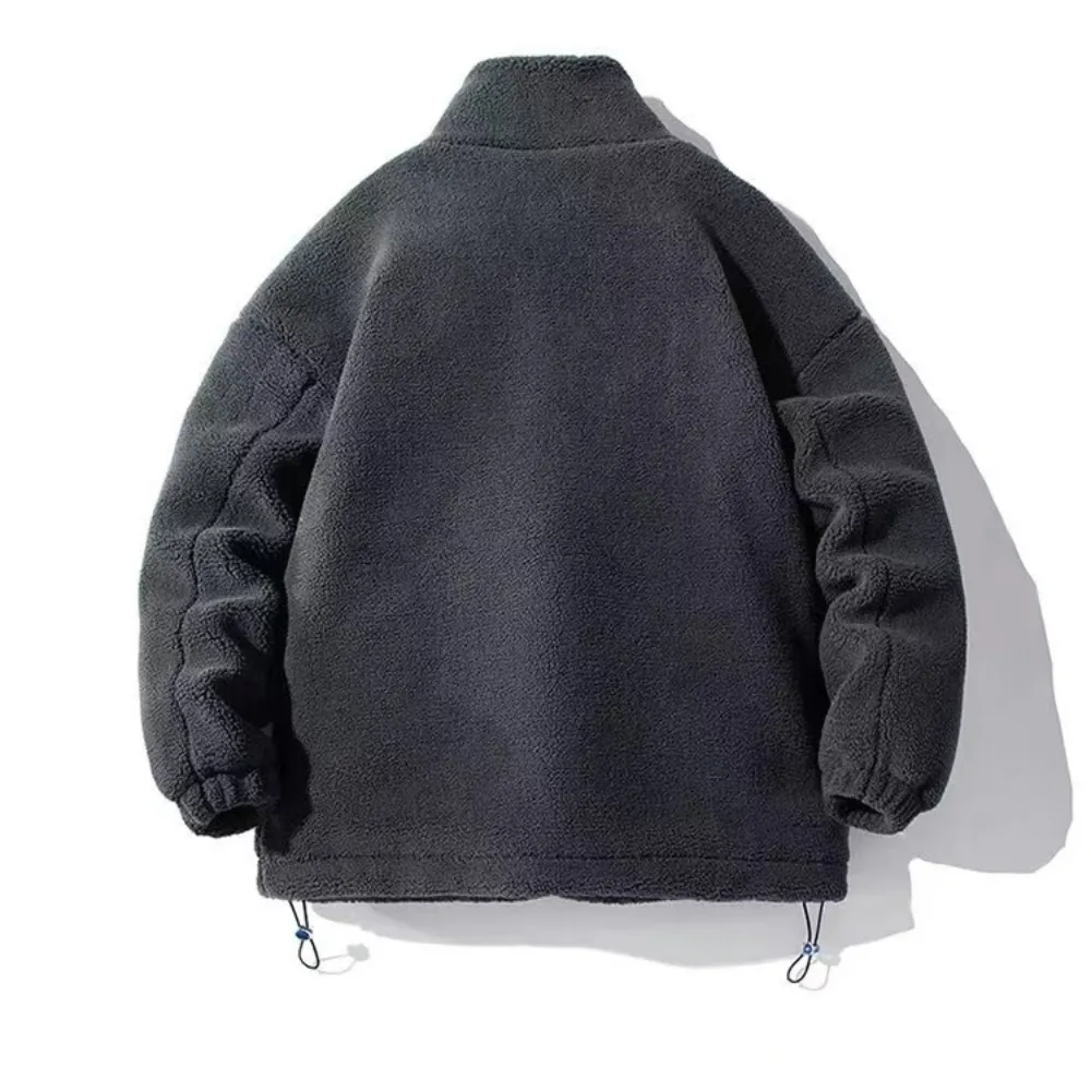 OOC' Casual Lettering Print Sherpa Coat