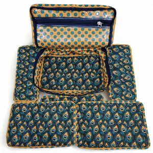 PEACOCK GLORY PRINT JEWELRY ORGANIZER