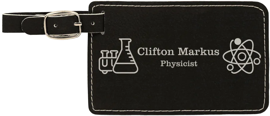 Personalized Laserable Leatherette Luggage Tag – Durable, Stylish & Customizable