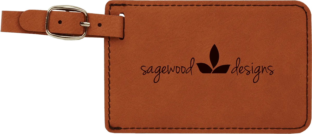 Personalized Laserable Leatherette Luggage Tag – Durable, Stylish & Customizable