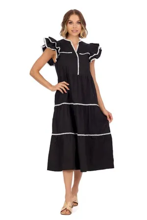 Pia Ric Rac Black Dress