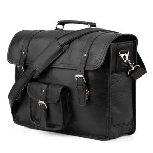 Pilot Black Leather Briefcase