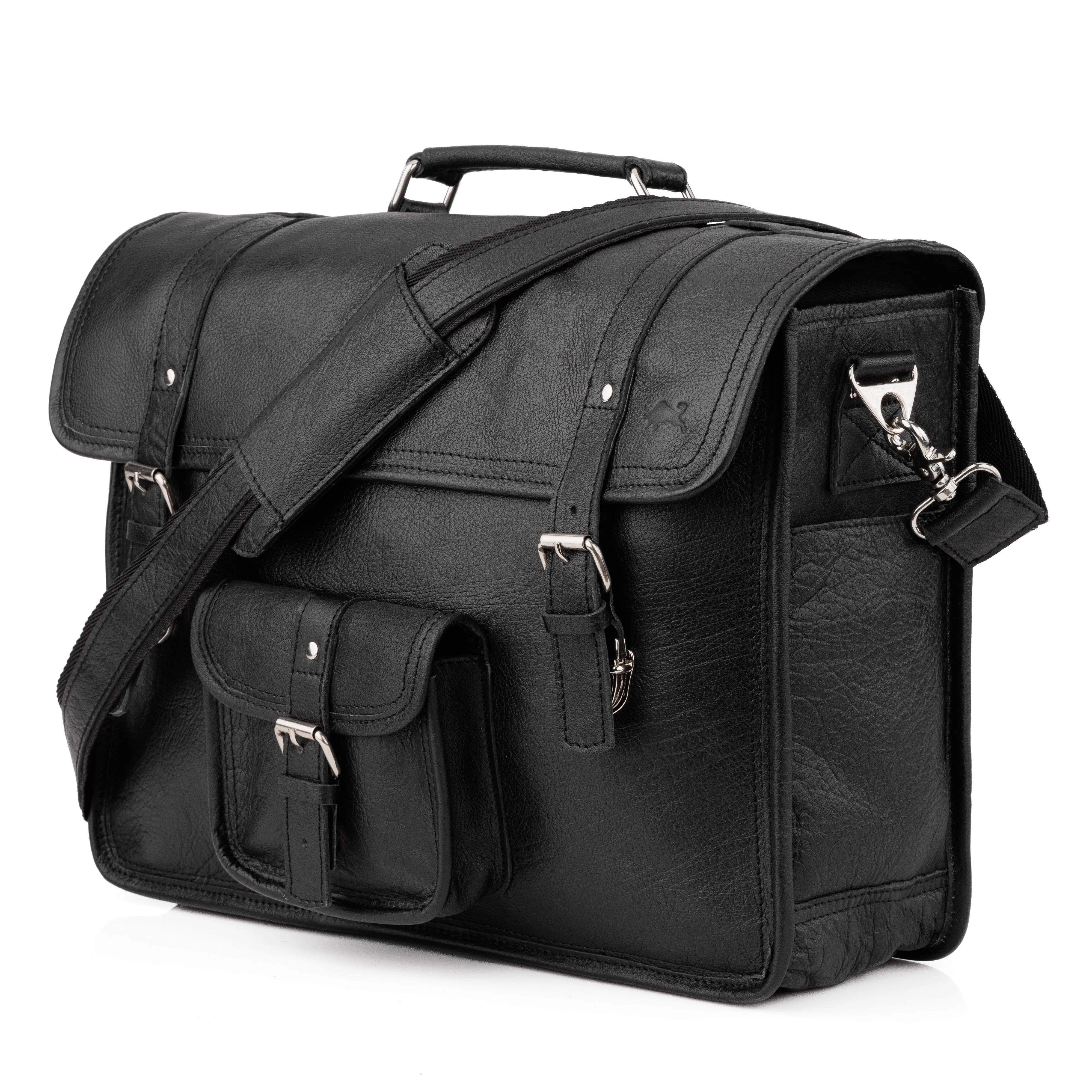 Pilot Black Leather Briefcase