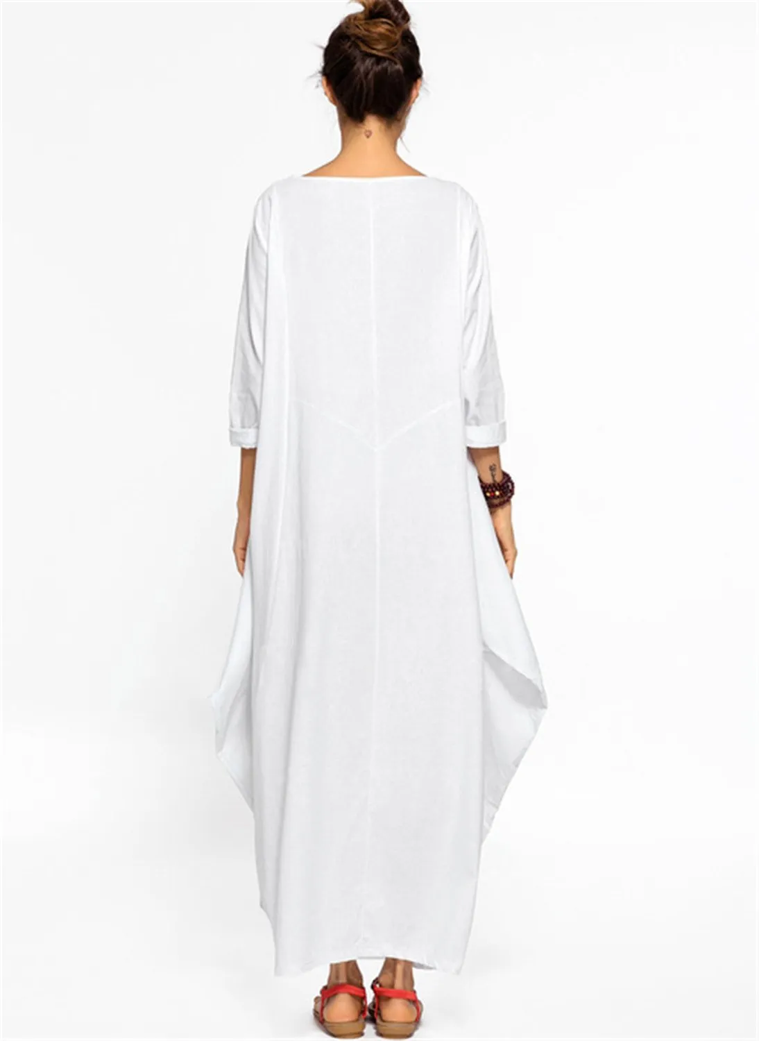 Plus Sizes Women Fall Long Cozy Dresses