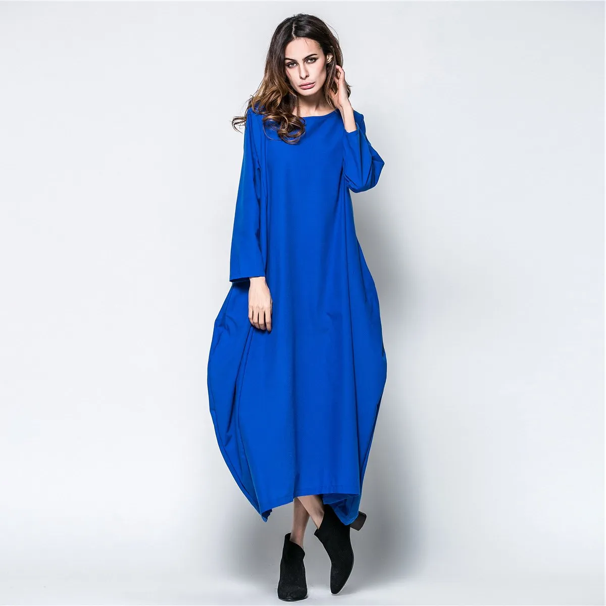 Plus Sizes Women Fall Long Cozy Dresses