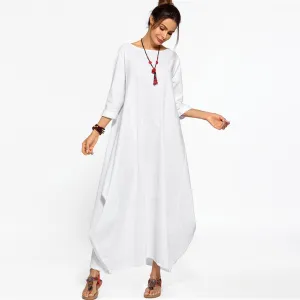 Plus Sizes Women Fall Long Cozy Dresses