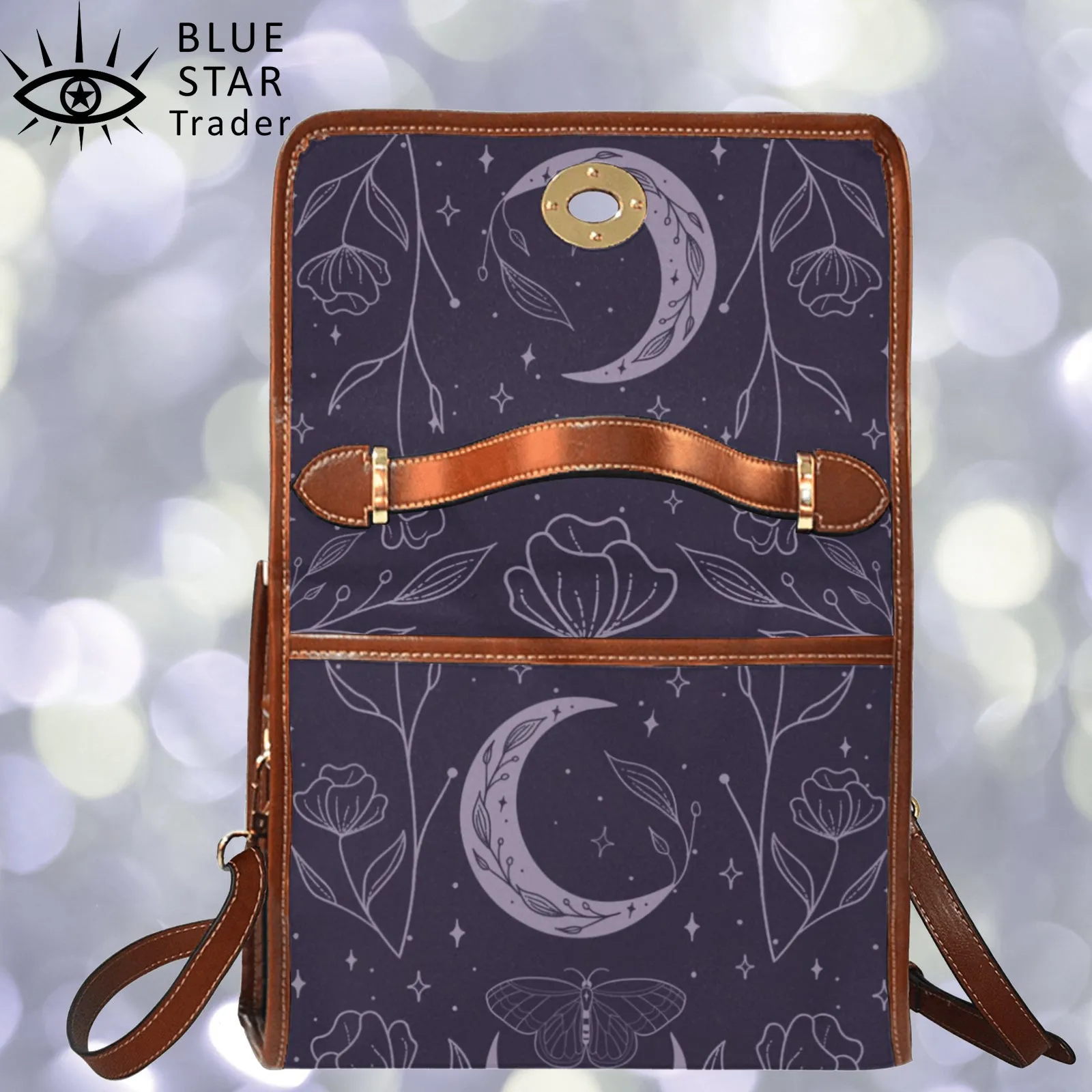 Purple Flower Moon Purse