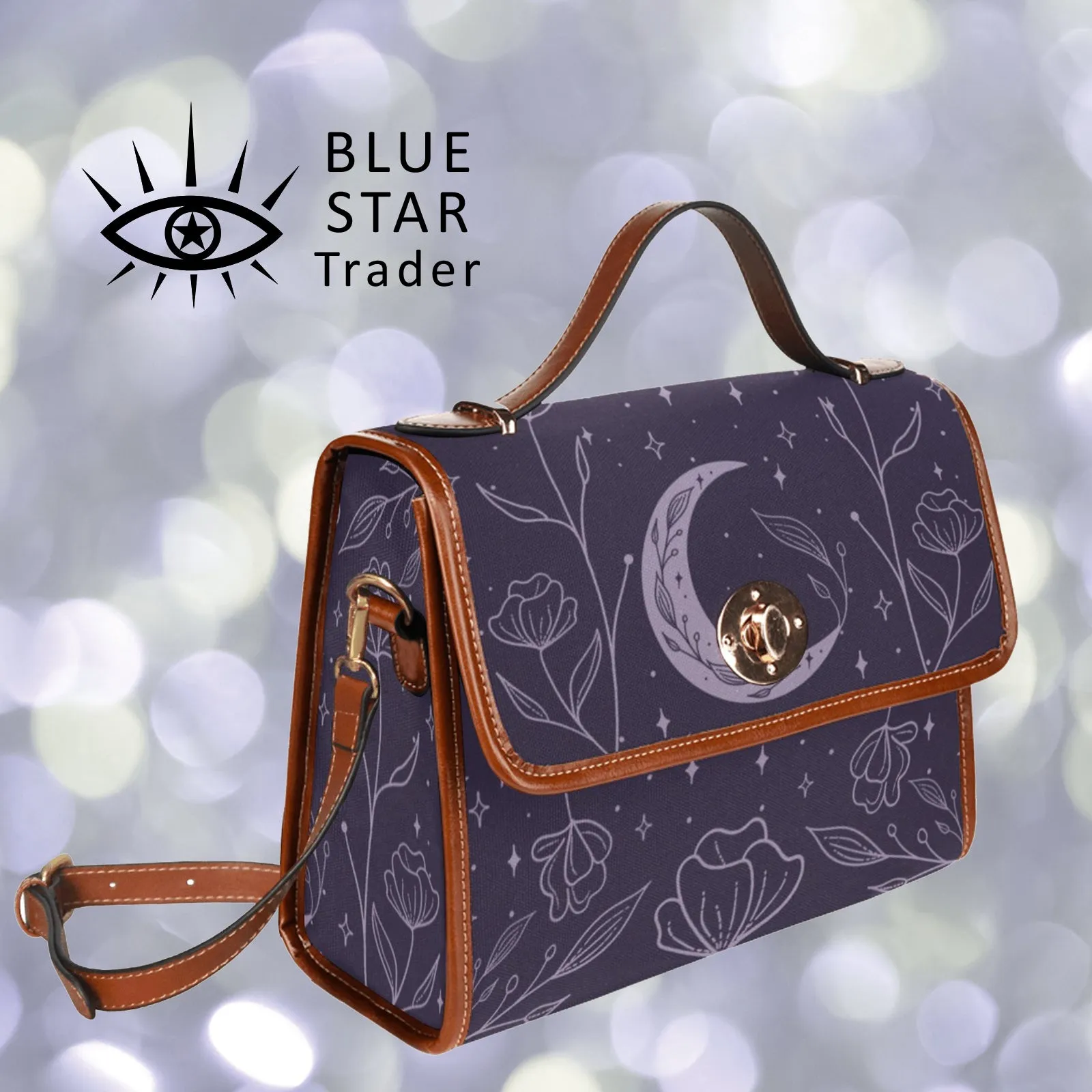 Purple Flower Moon Purse