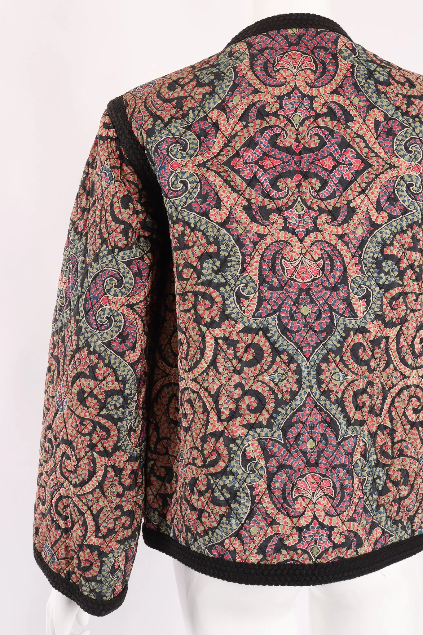 Quilted Silk Print Jacket