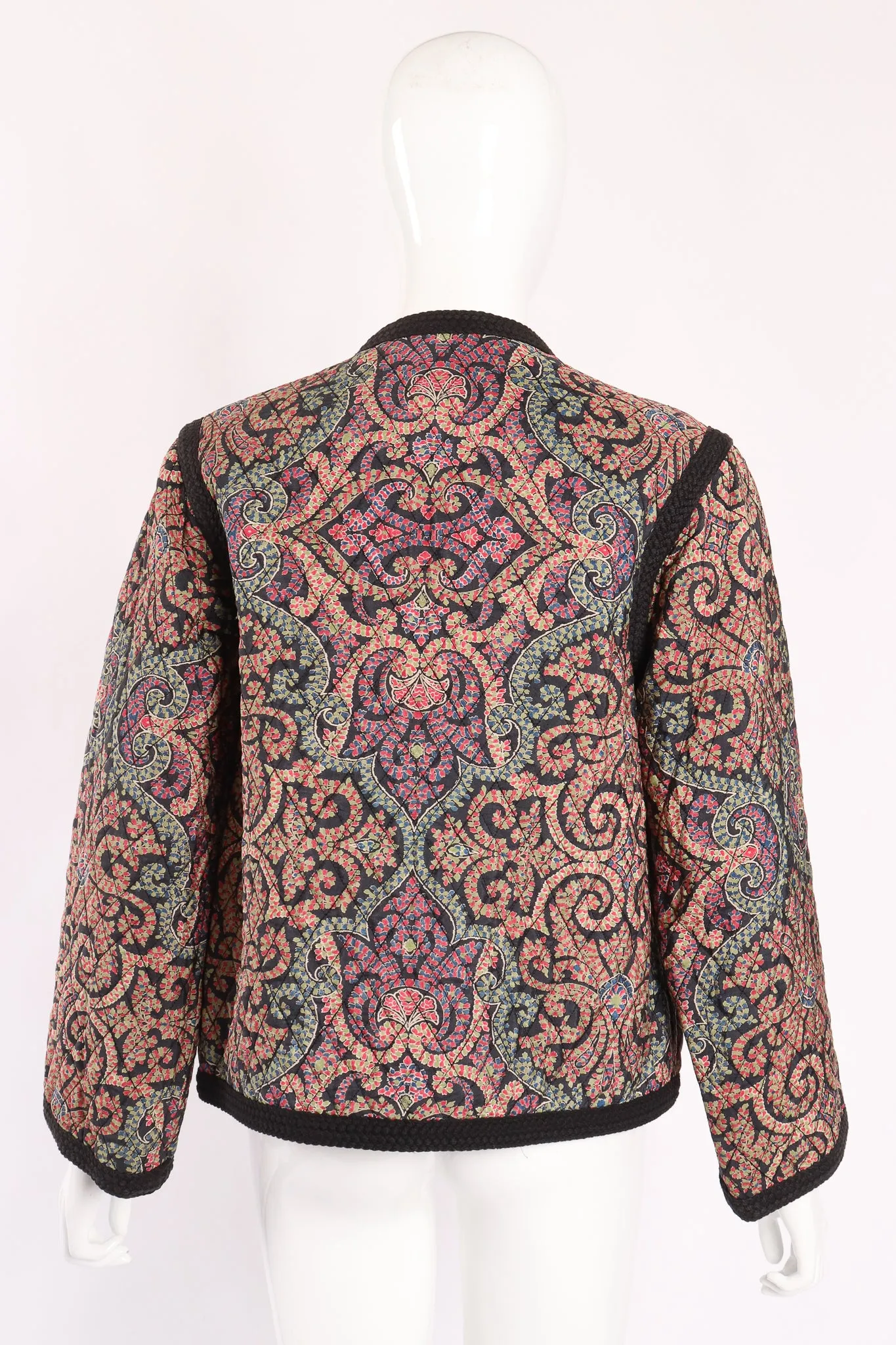 Quilted Silk Print Jacket