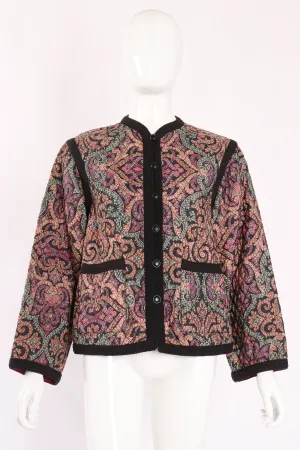 Quilted Silk Print Jacket