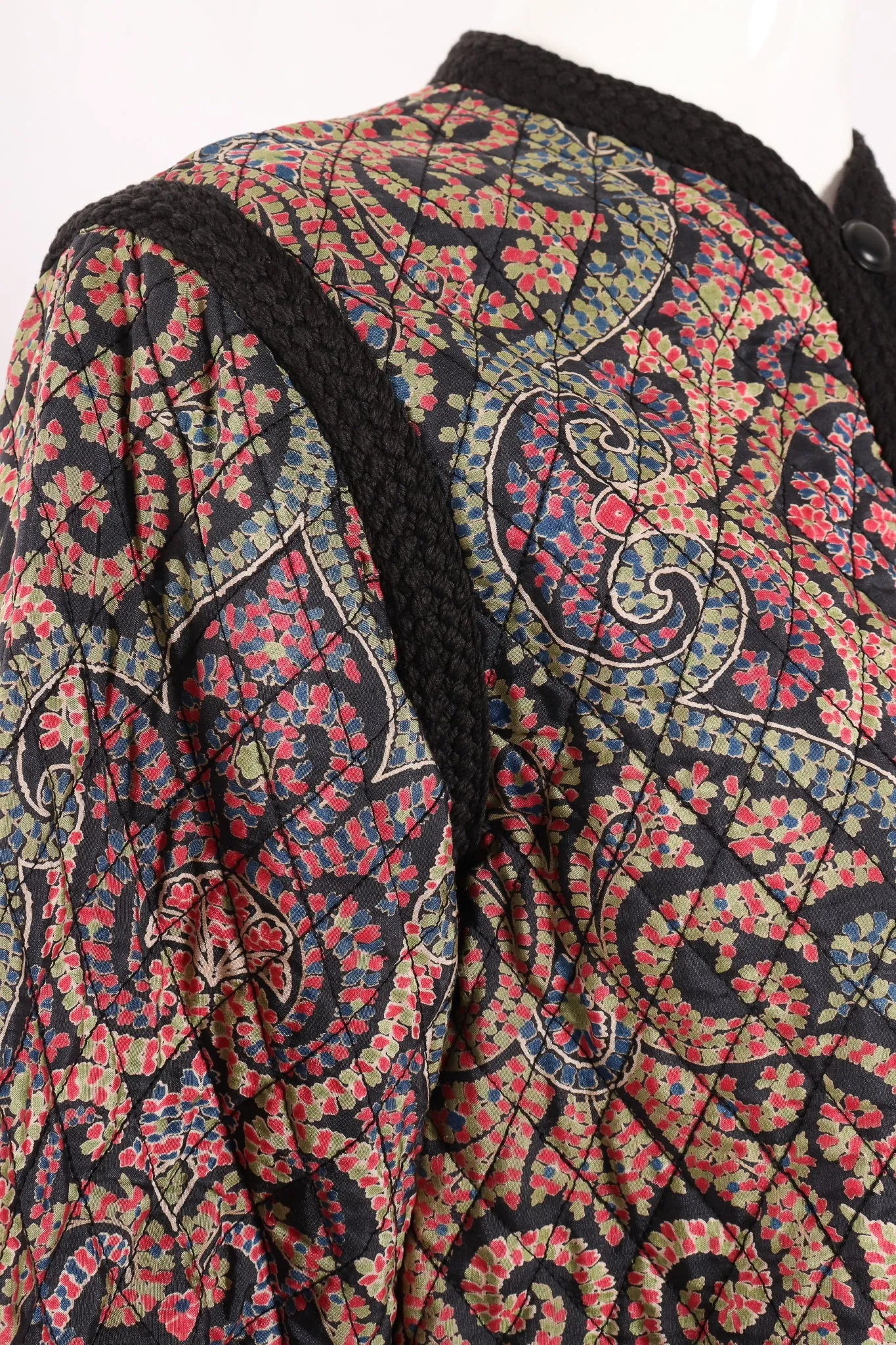 Quilted Silk Print Jacket