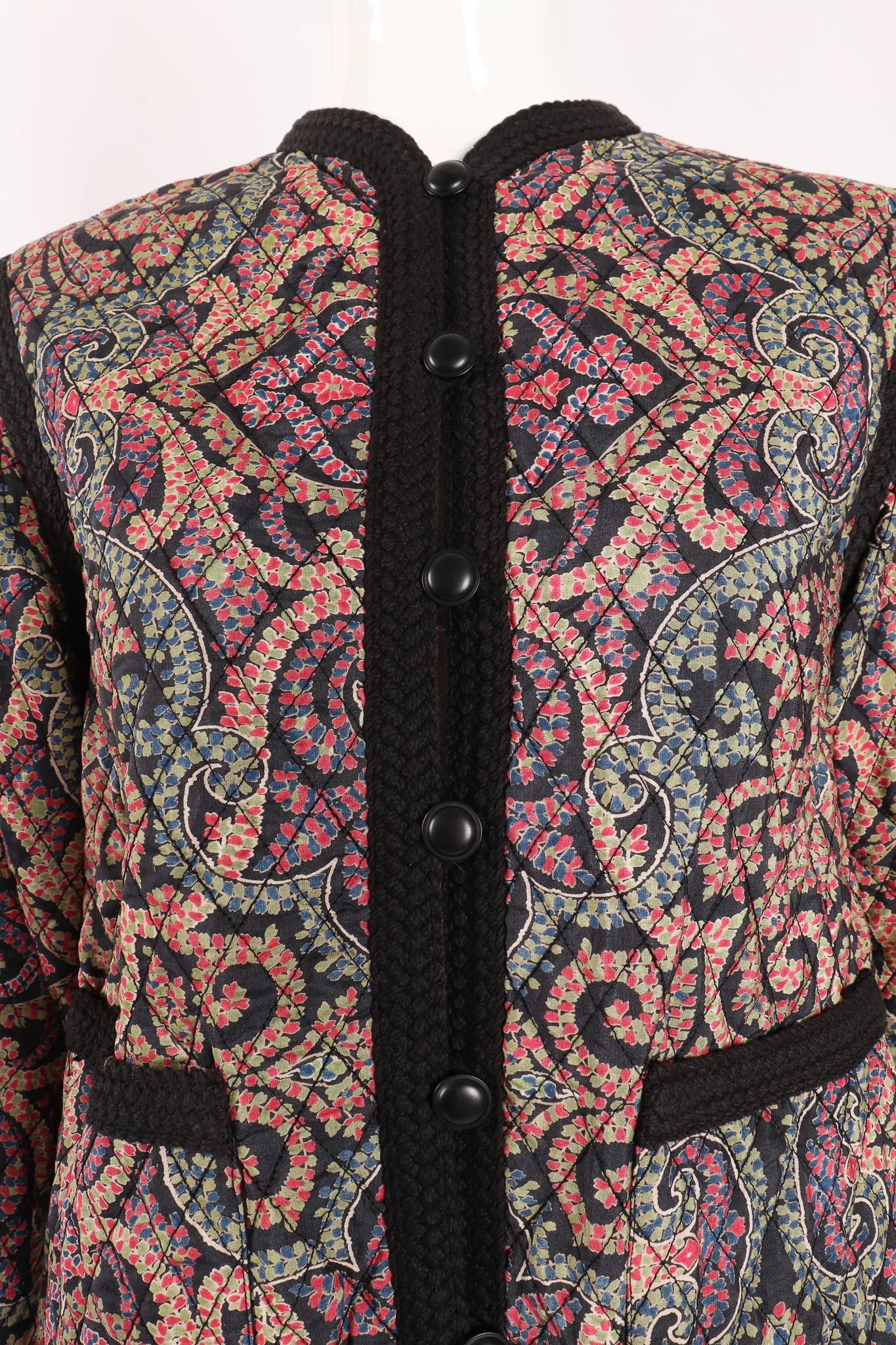 Quilted Silk Print Jacket