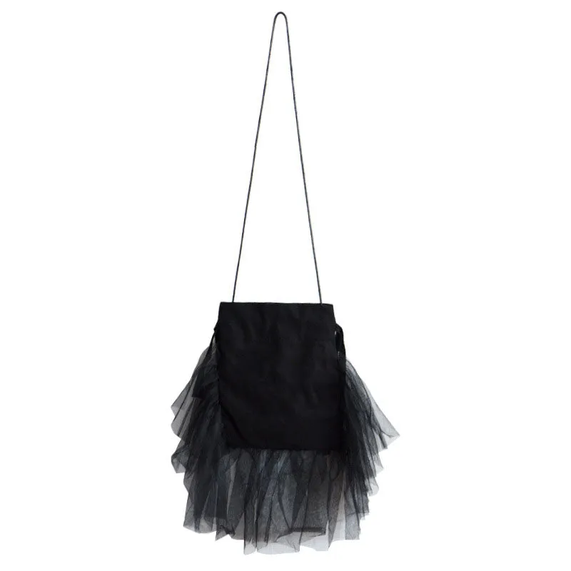 "BLACK LACE STITCHING CANVAS" BAG UB2430