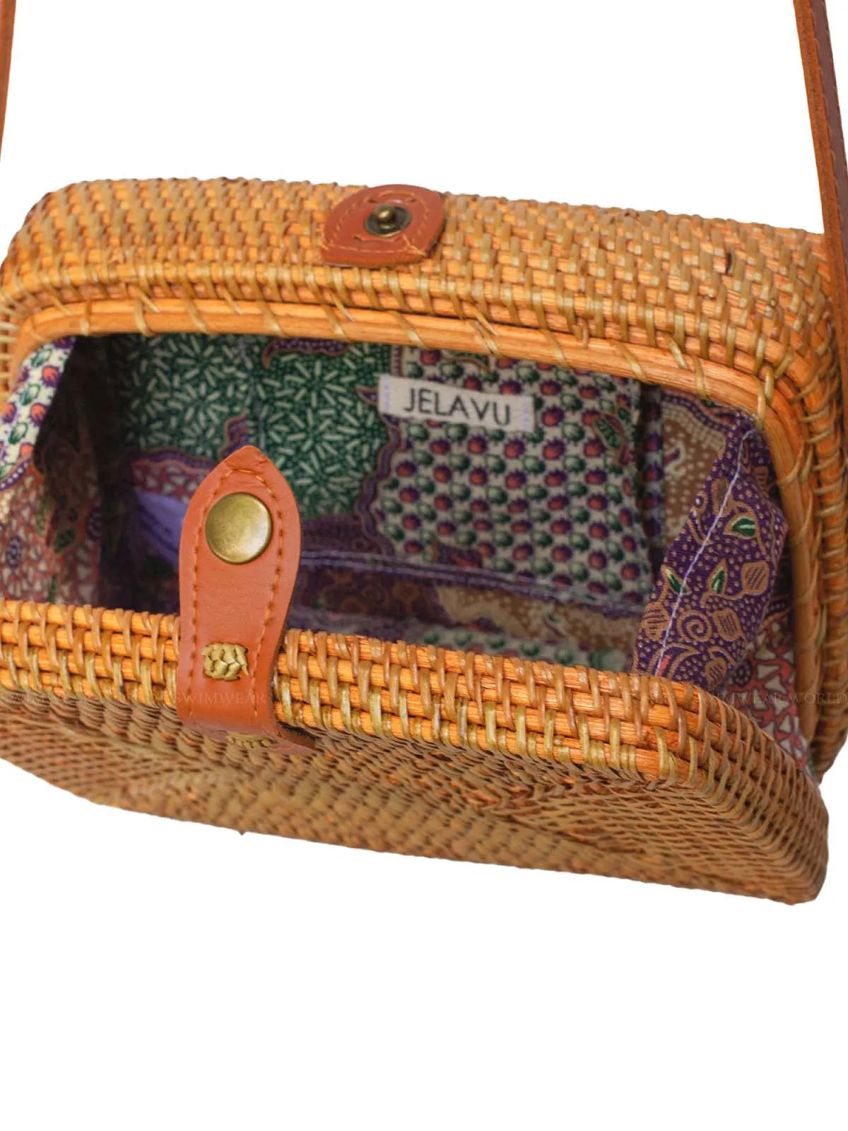 Rae Rattan Crossbody Bag ::RET
