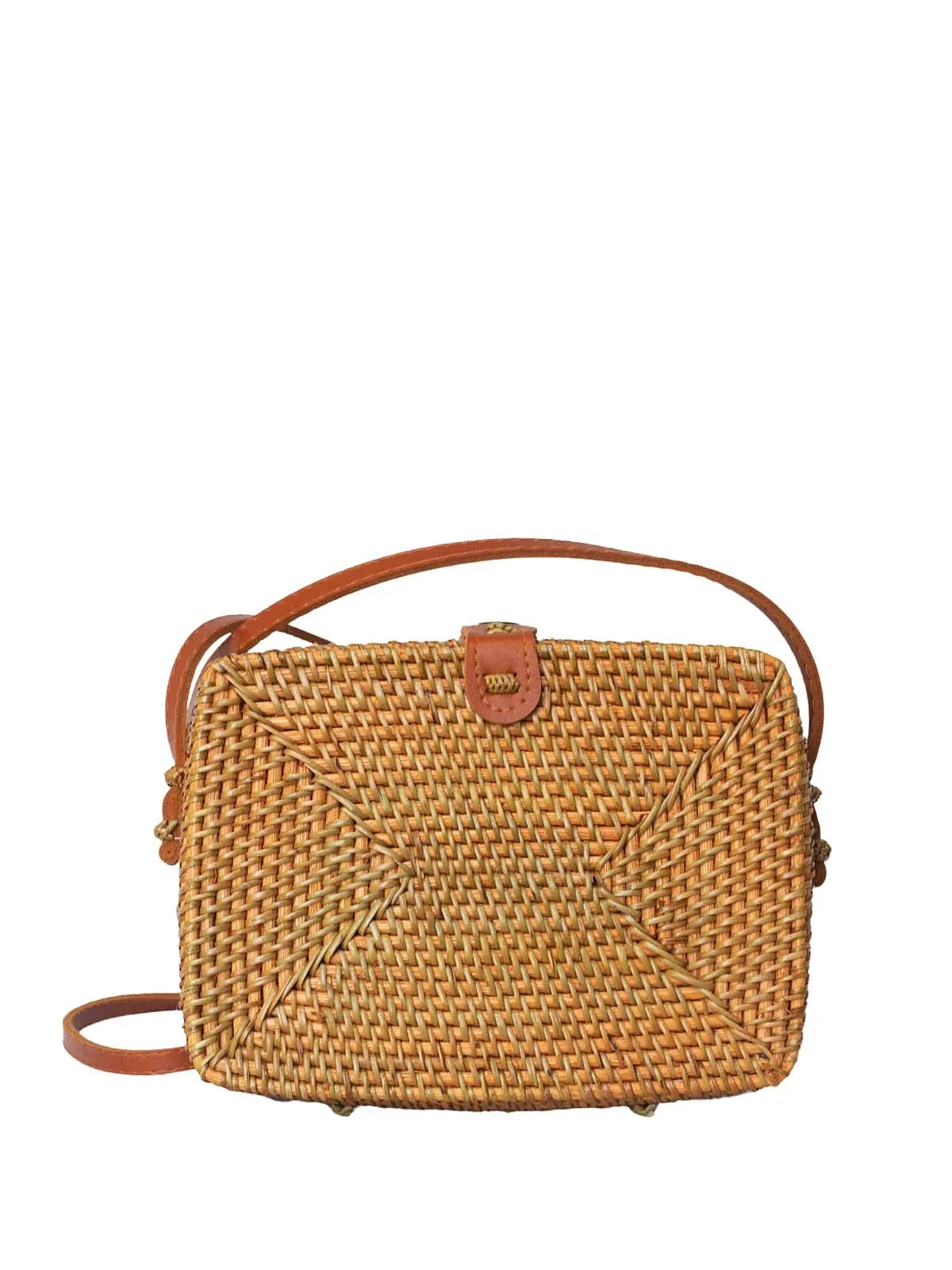 Rae Rattan Crossbody Bag ::RET