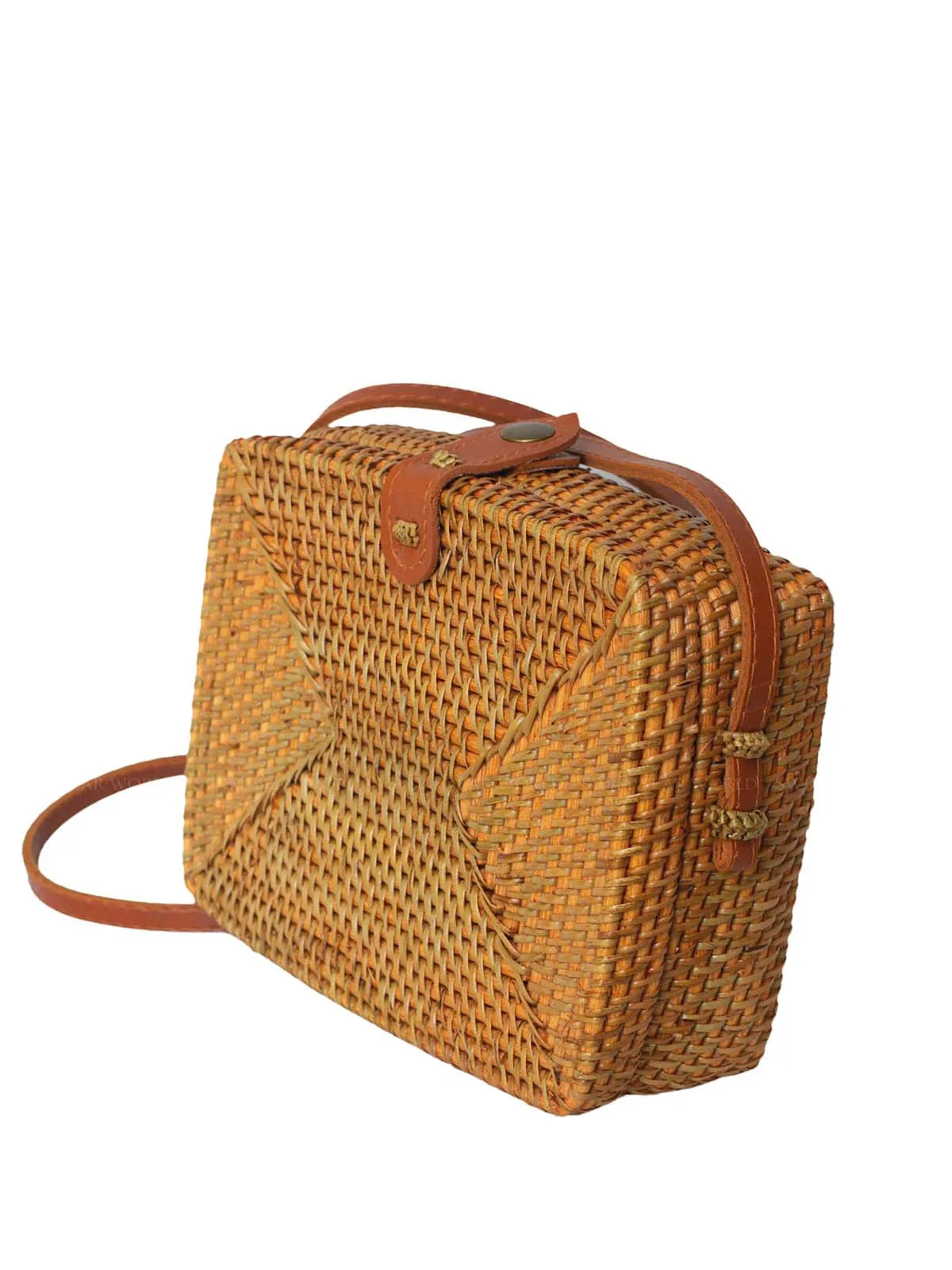 Rae Rattan Crossbody Bag ::RET