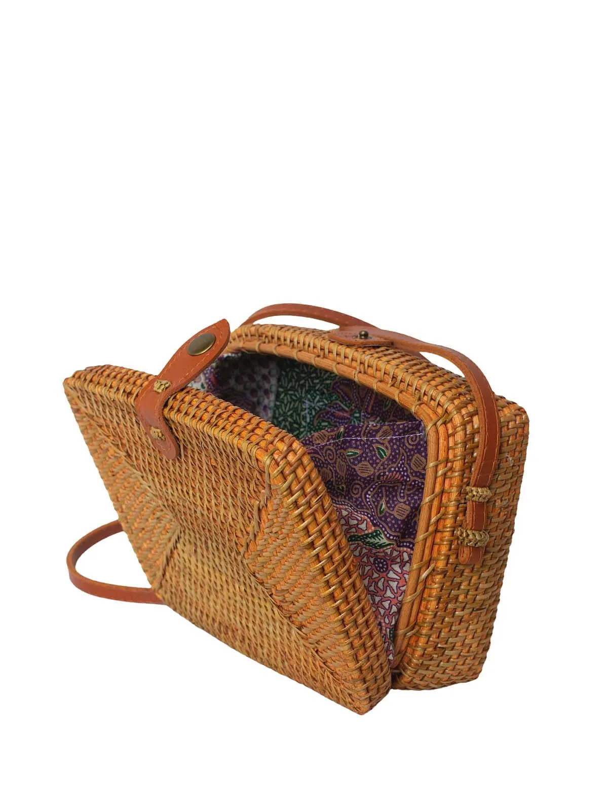 Rae Rattan Crossbody Bag ::RET