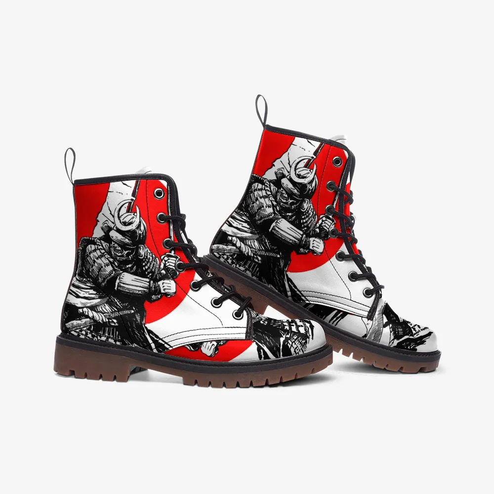 Red and White Samurai Casual Leather Lightweight boots MT