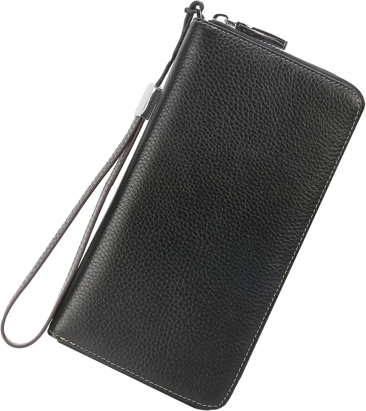 RFID Blocking Leather Wallet for Women, Wristlet Clutch