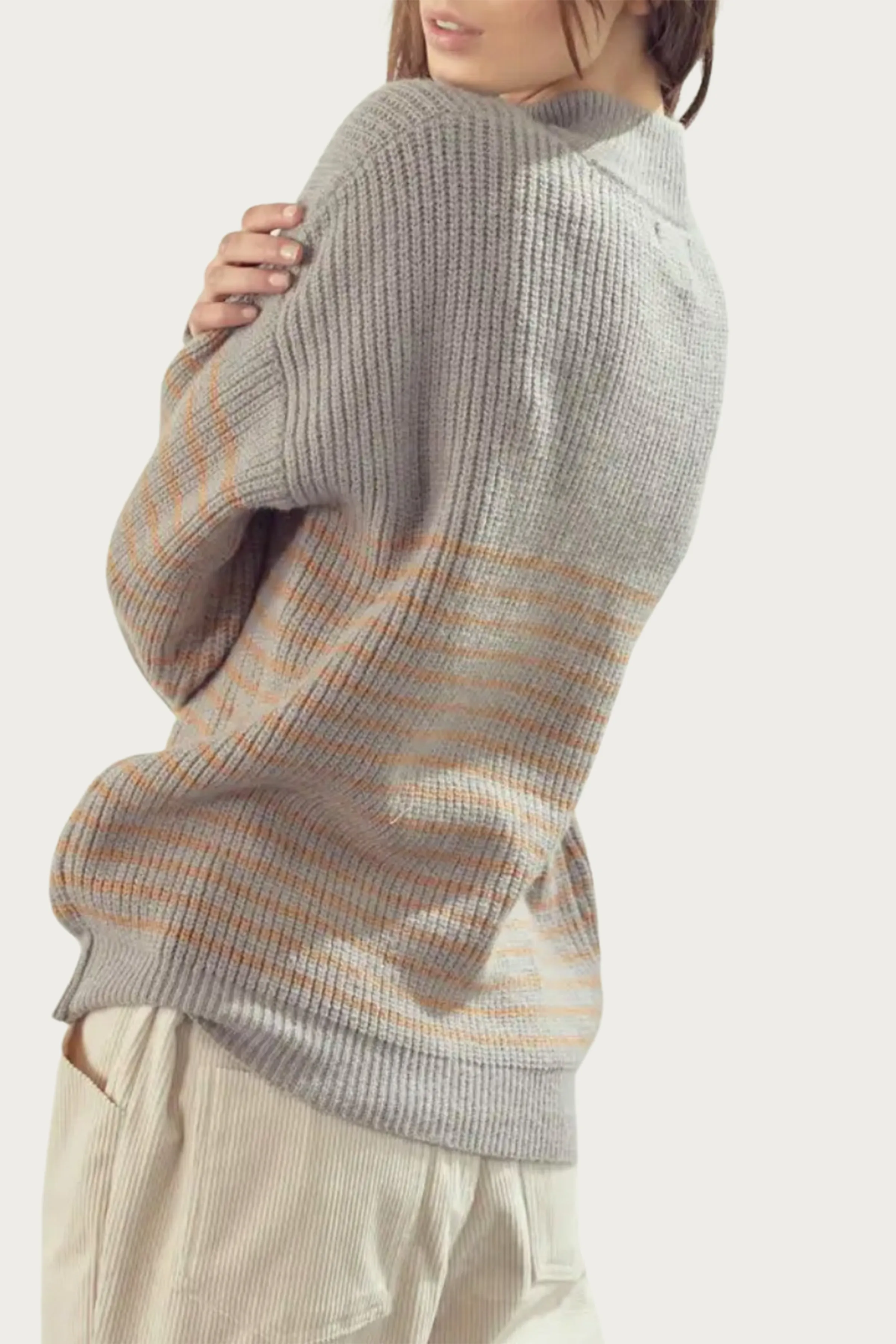 RIBBED HALF-ZIP SWEATER