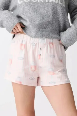 Rose All Day Flannel Shorts