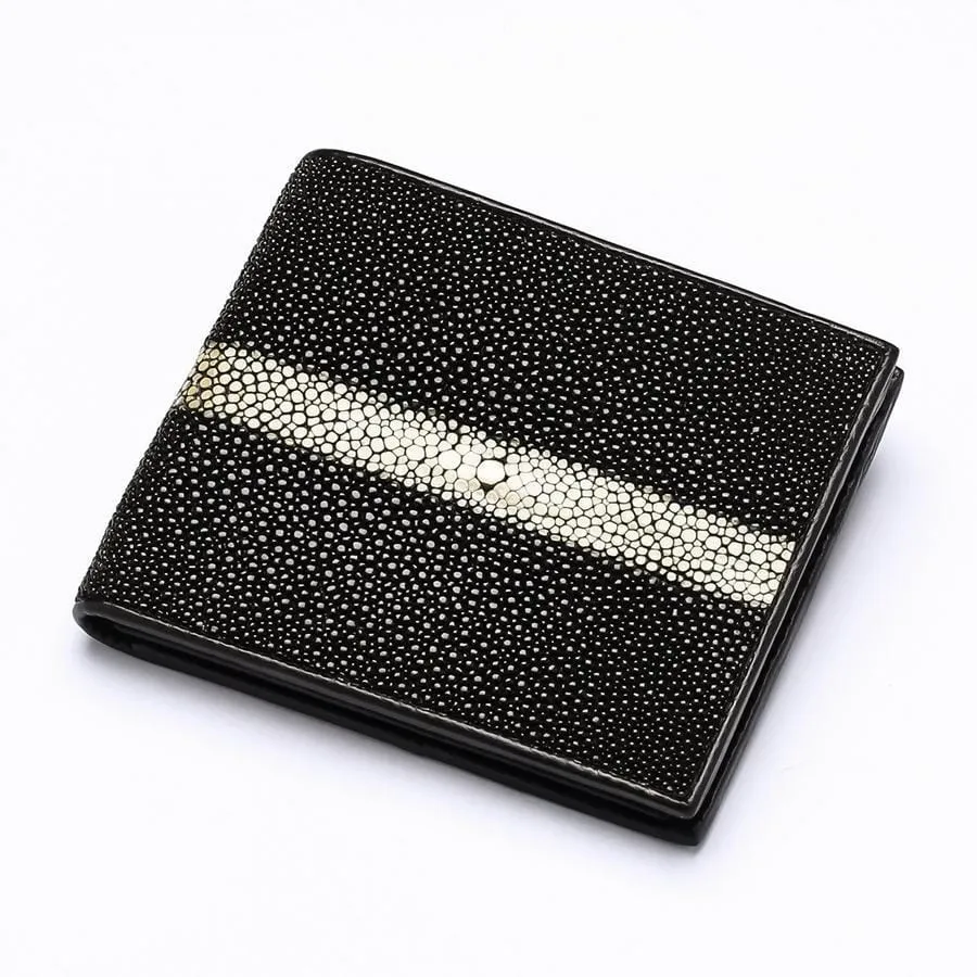 Row Black Stingray Leather Wallet