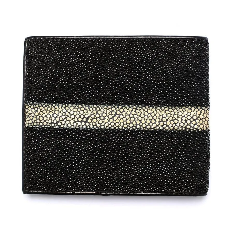Row Black Stingray Leather Wallet