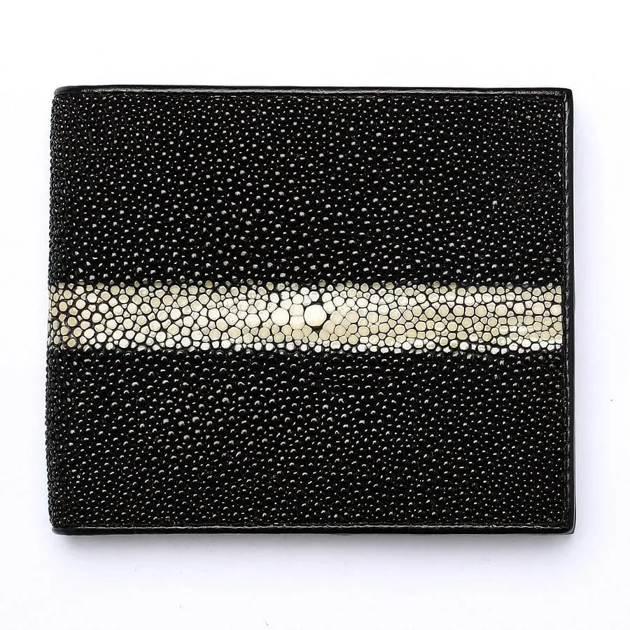 Row Black Stingray Leather Wallet