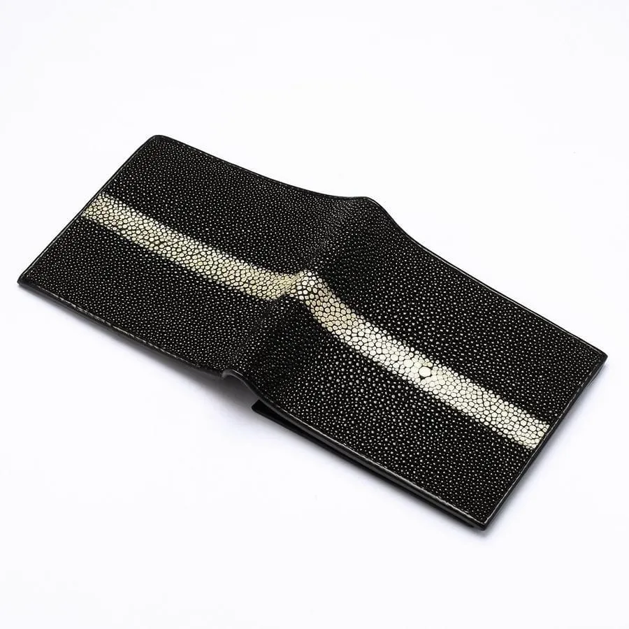 Row Black Stingray Leather Wallet