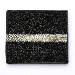 Row Black Stingray Leather Wallet