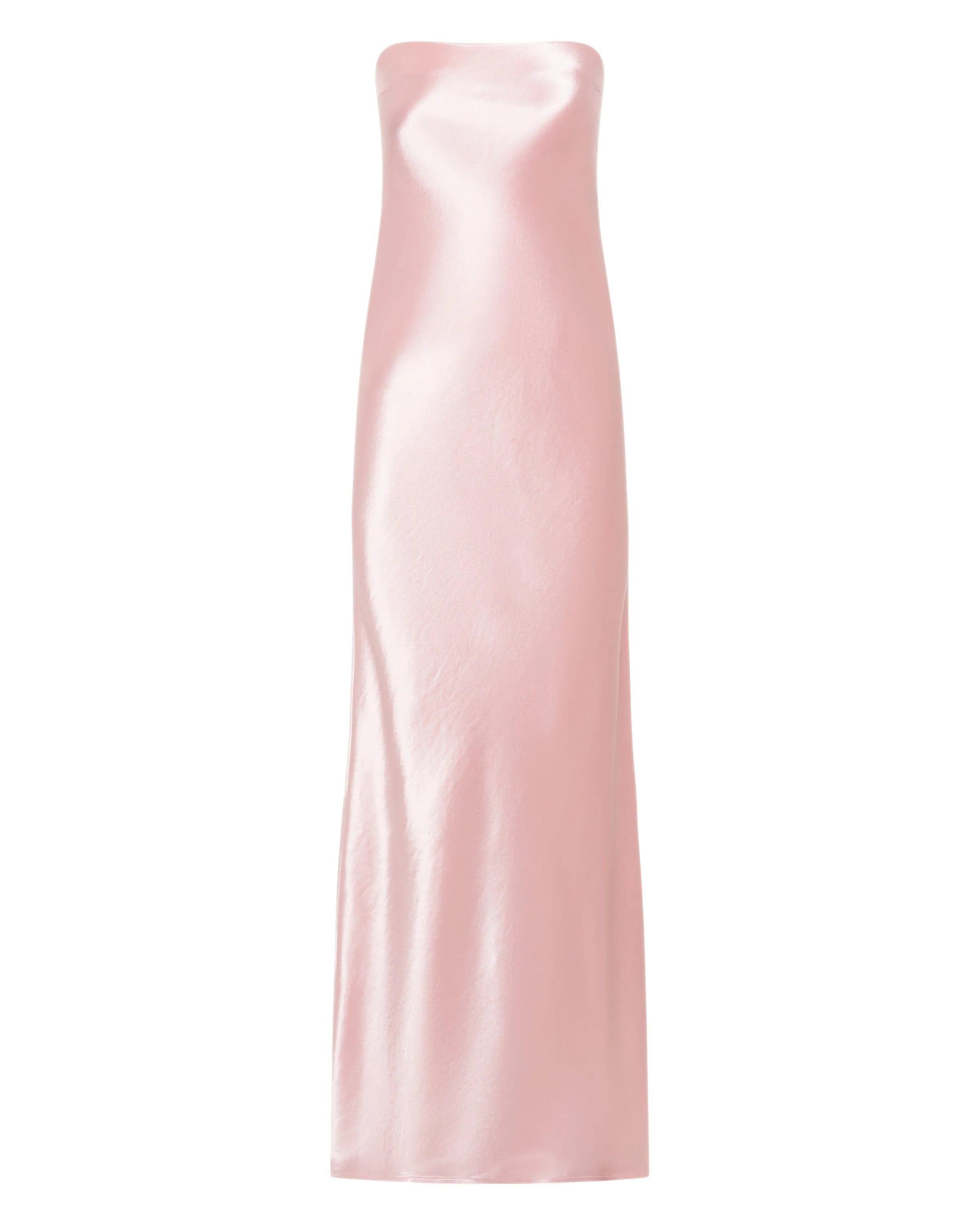 SATIN TIE BACK STRAPLESS MAXI | FAIRY FLOSS
