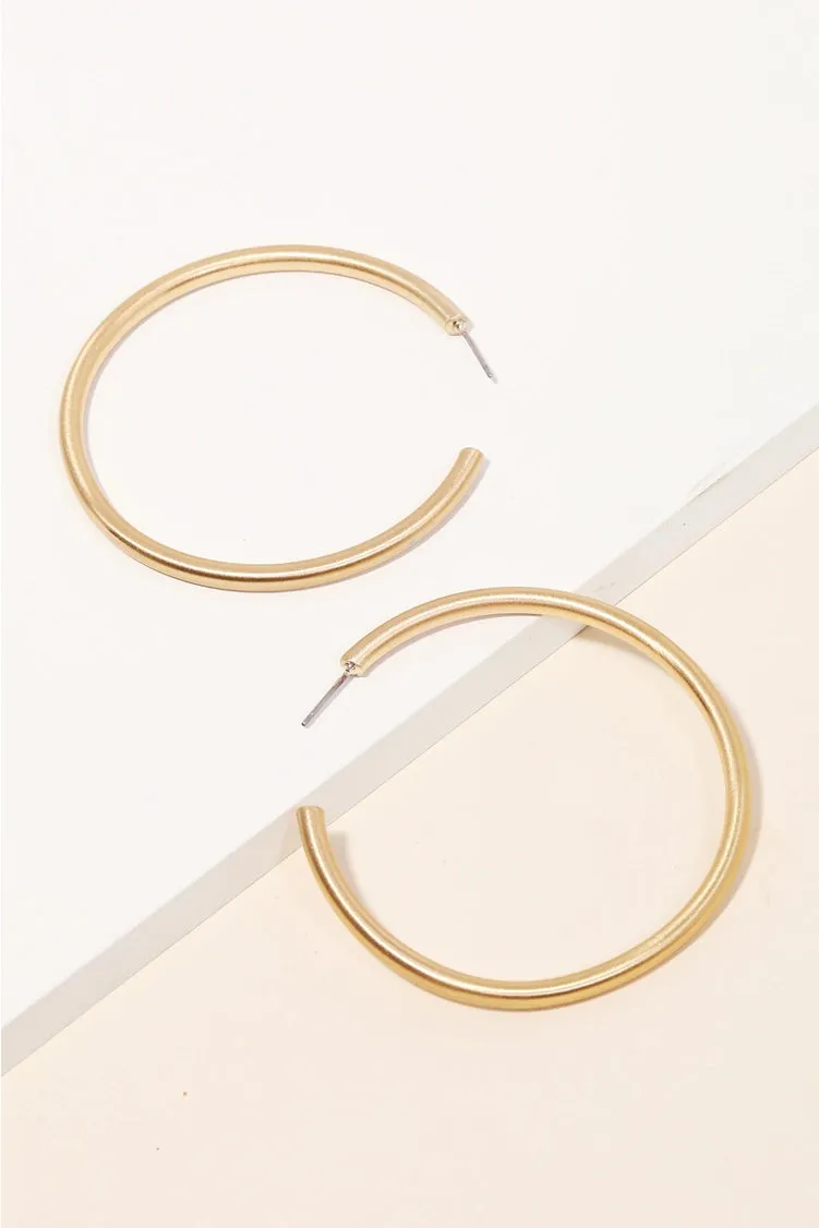 Silver Large Hoops