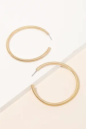Silver Large Hoops