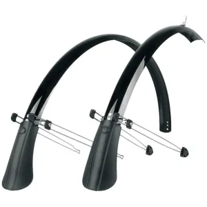 SKS Commuter Mudguards With Spoiler - Black