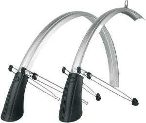 SKS Commuter Mudguards With Spoiler - Silver