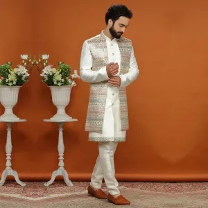 Soft Almond Glow Indo-Western for Men