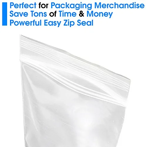 Spartan Industrial - 10” X 13” (200/500 Pack) 2 Mil Clear Reclosable Zip Plastic Poly Bags with Resealable Lock Seal Zipper