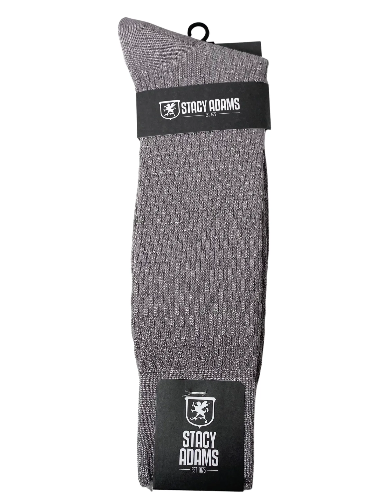 Stacy Adams Basket Weave Dress Socks - Silver