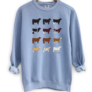 Steer Breeds Crewneck (S-3XL) - Multiple Colors!