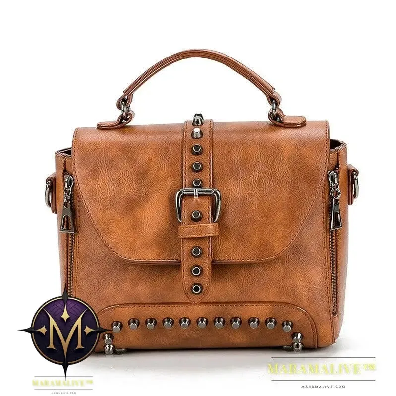 Studded bag female bag messenger bag