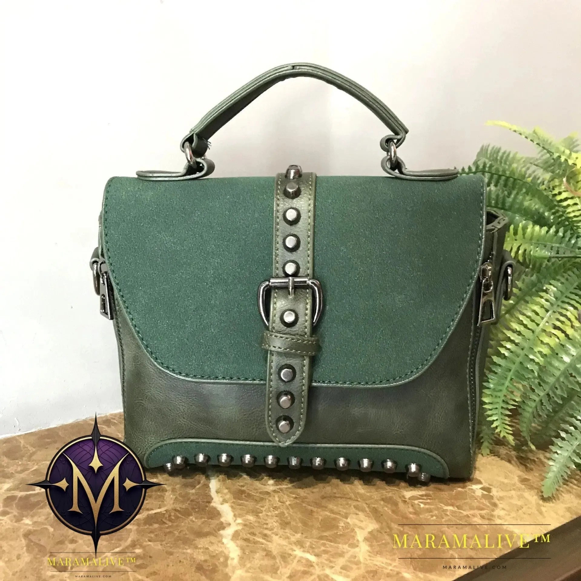 Studded bag female bag messenger bag