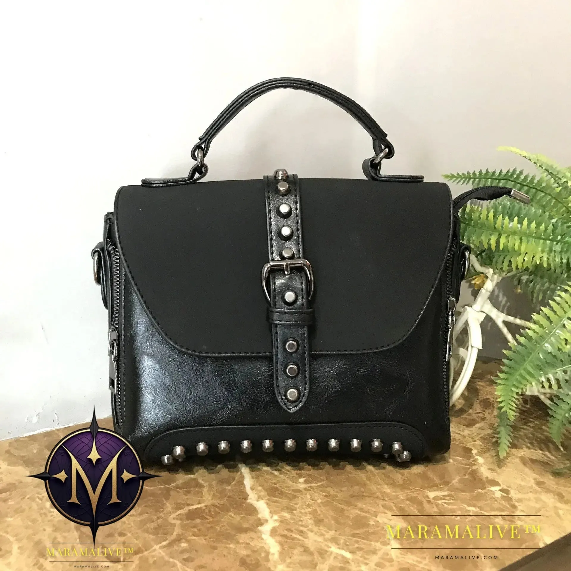 Studded bag female bag messenger bag