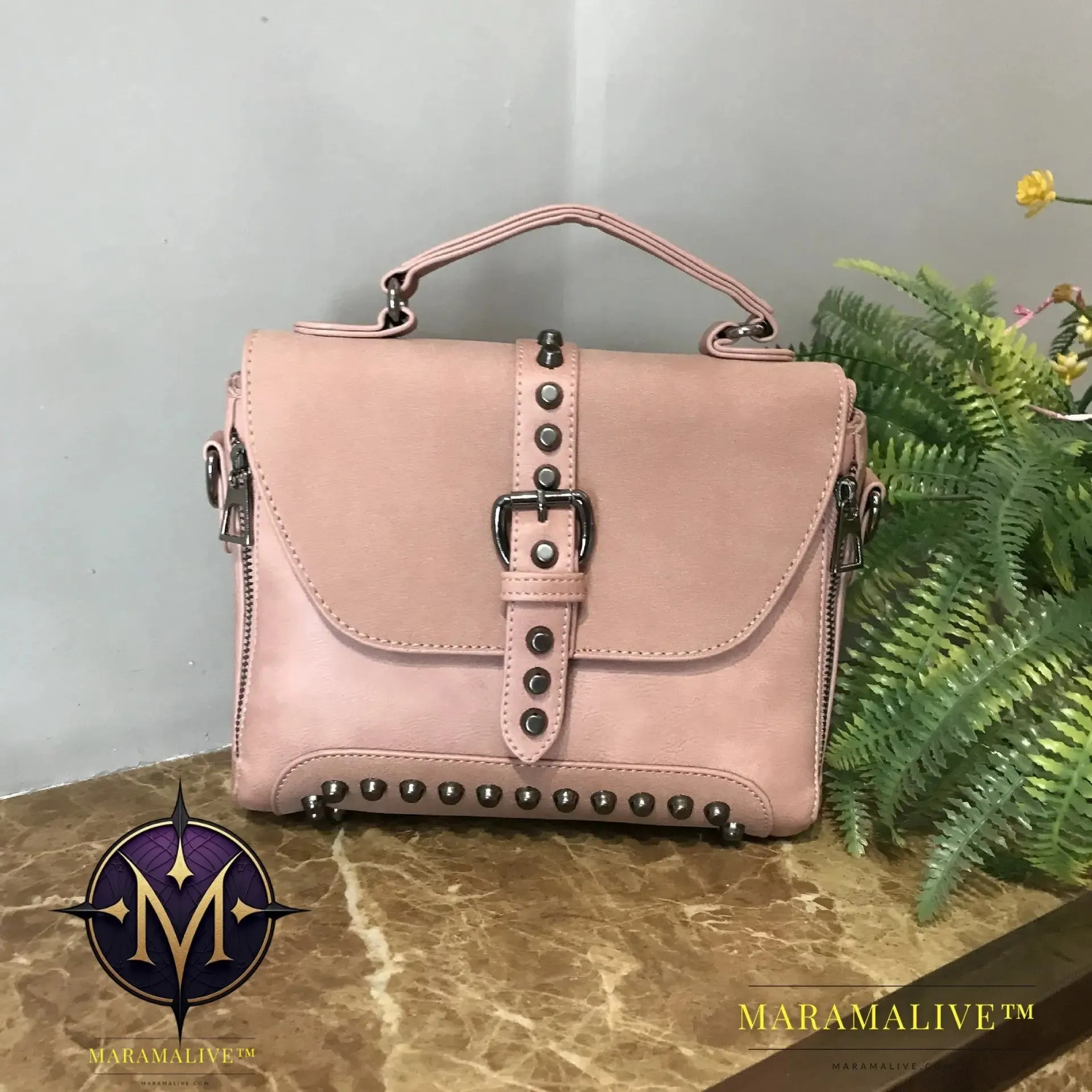 Studded bag female bag messenger bag