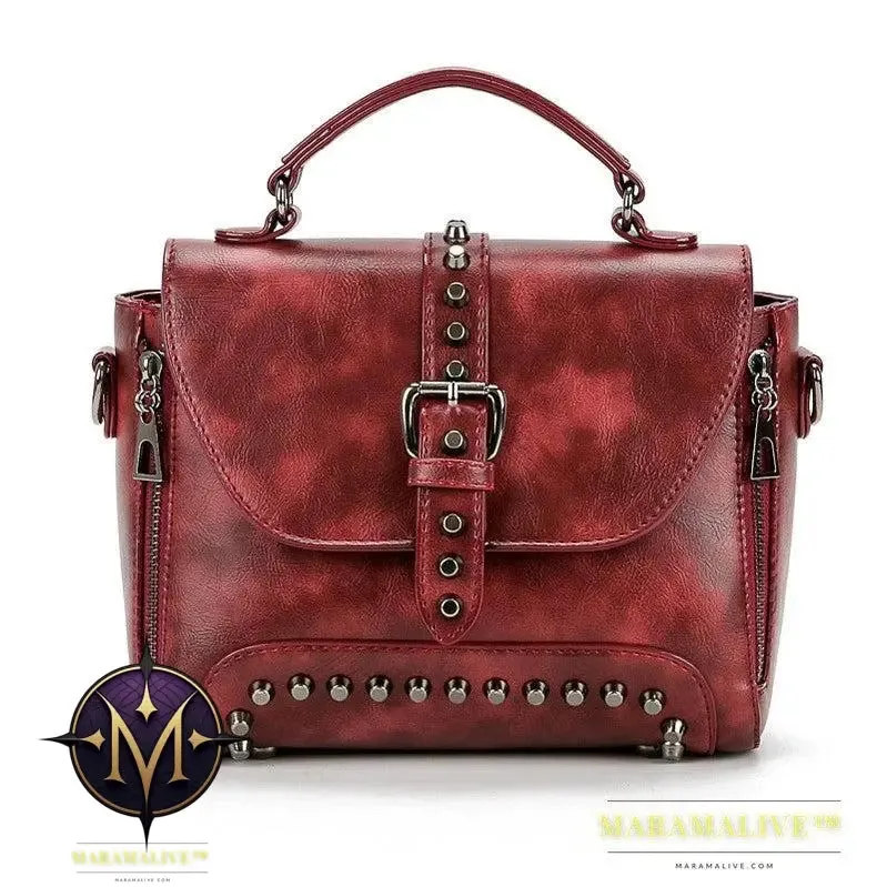Studded bag female bag messenger bag