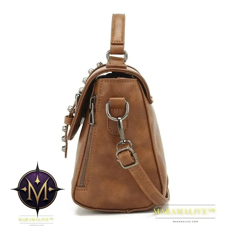 Studded bag female bag messenger bag