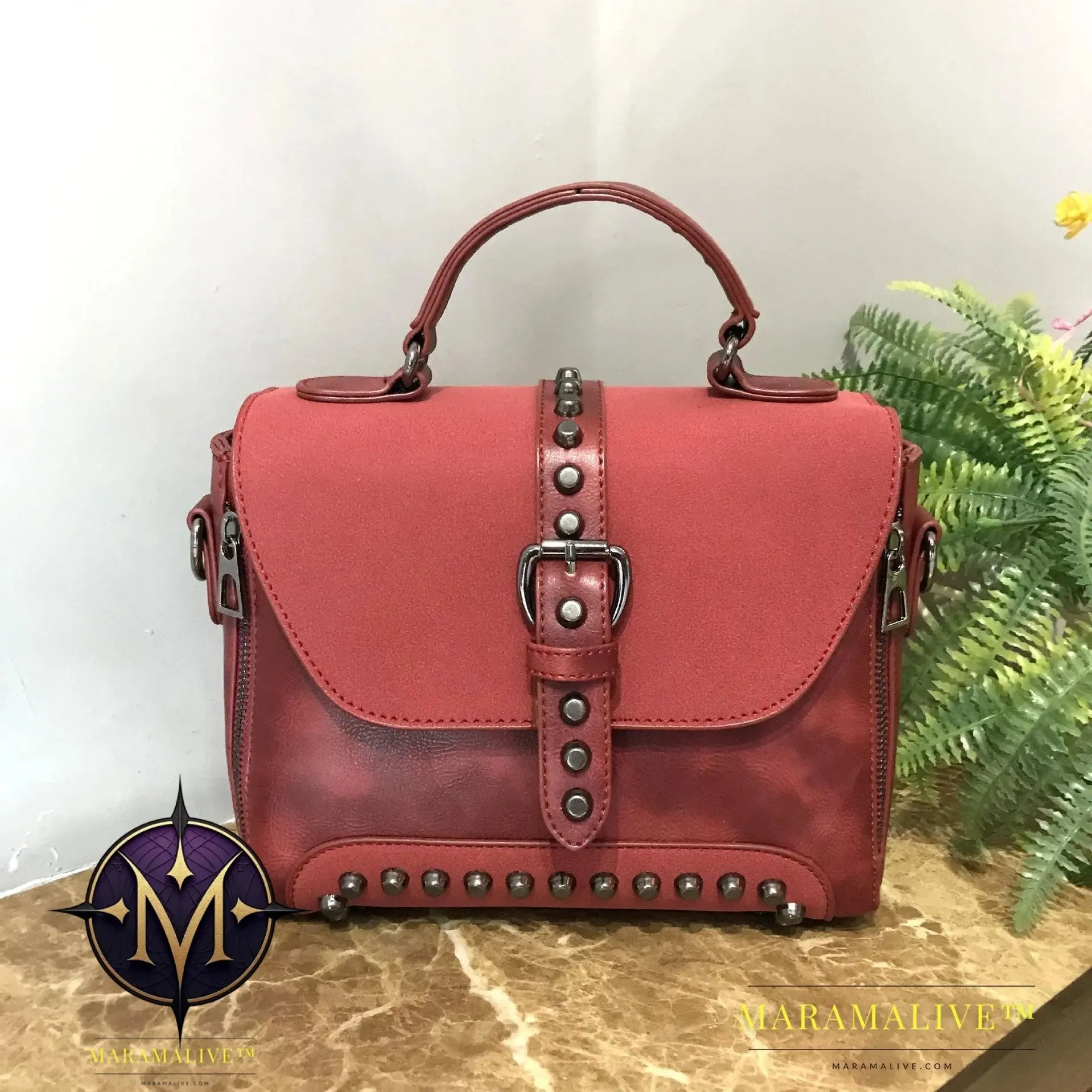 Studded bag female bag messenger bag
