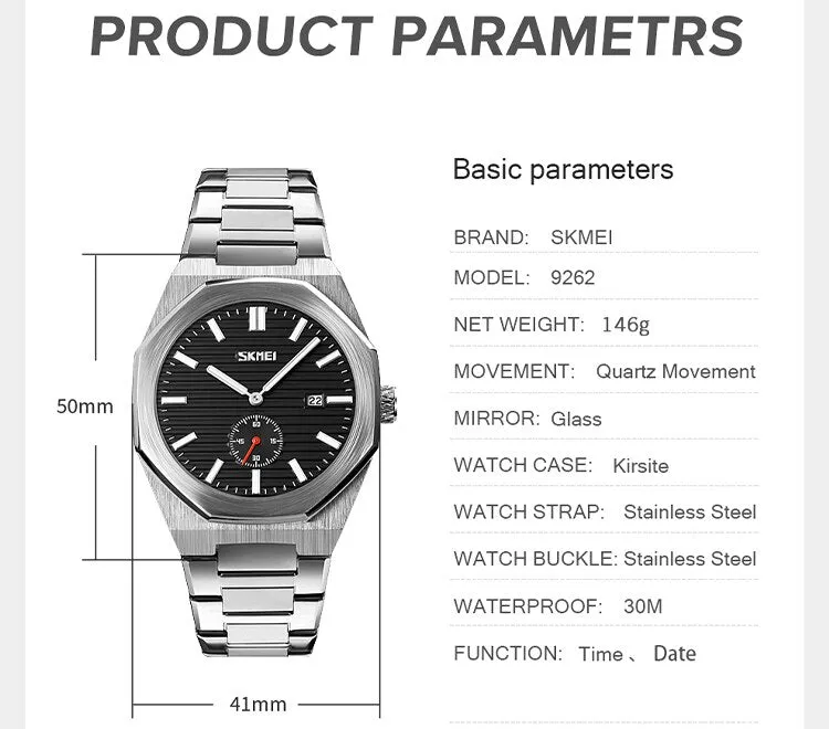 Stylish Business Class Waterproof SKMEI Watch | SKMEI 64