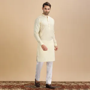 Sunlit Serenity Light Yellow Plain Kurta